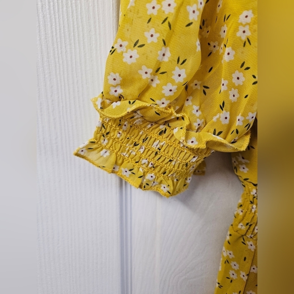 Ryan Michelle Yellow Flowy Floral Maxi Sundress - Picture 5 of 5